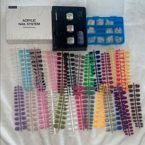 Acrylic Nail System with Fake Nails